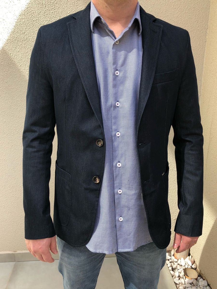 blazer de jeans masculino