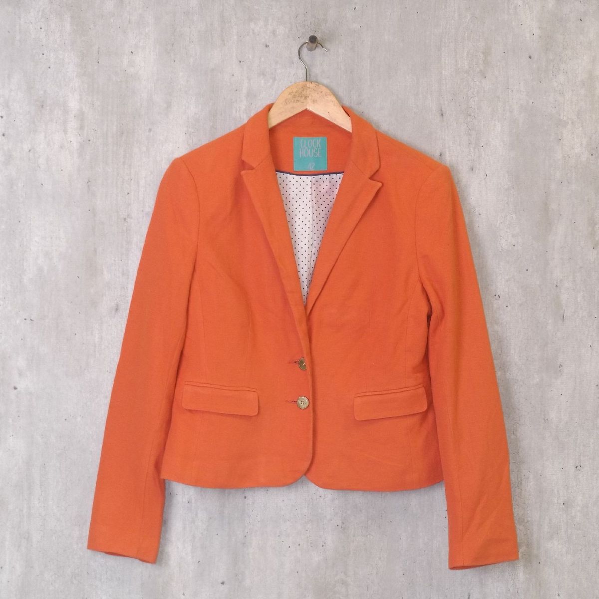 Blazer Laranja Clock House Casaco Feminino Clock House Usado 68141154