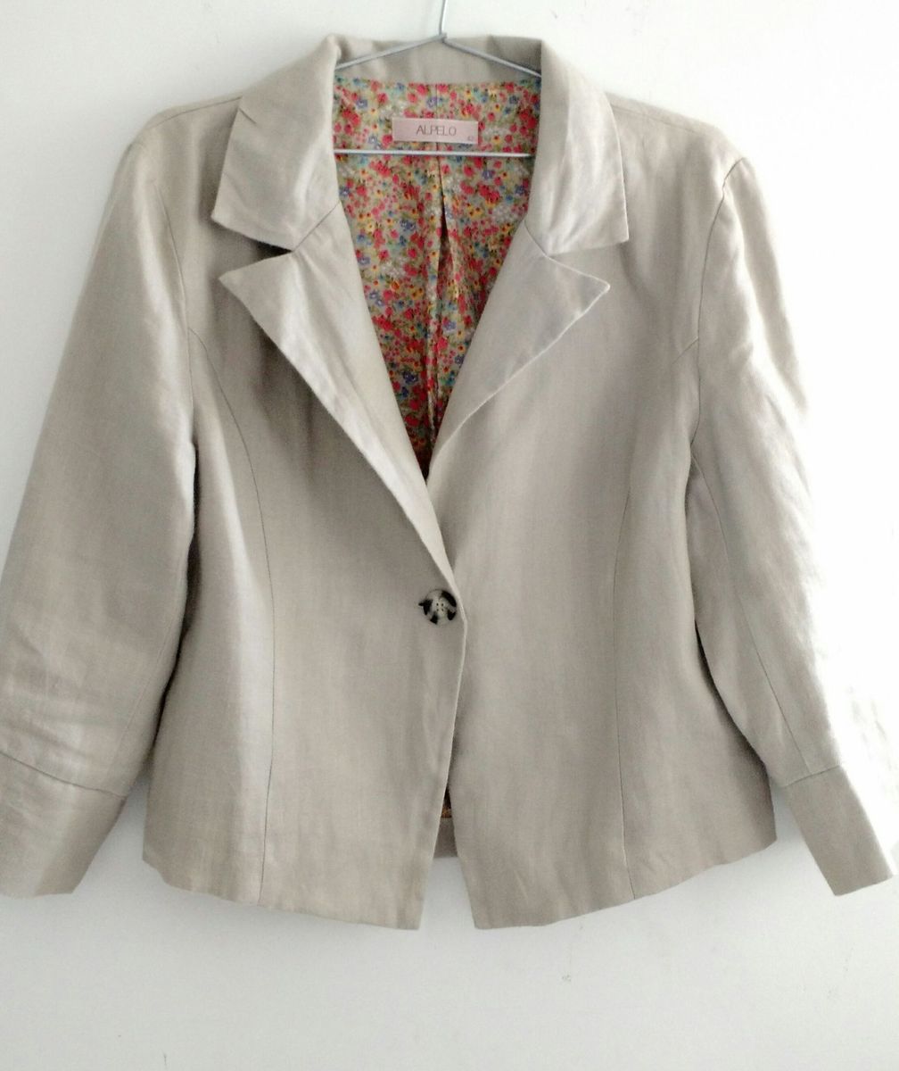 jaqueta de linho feminina