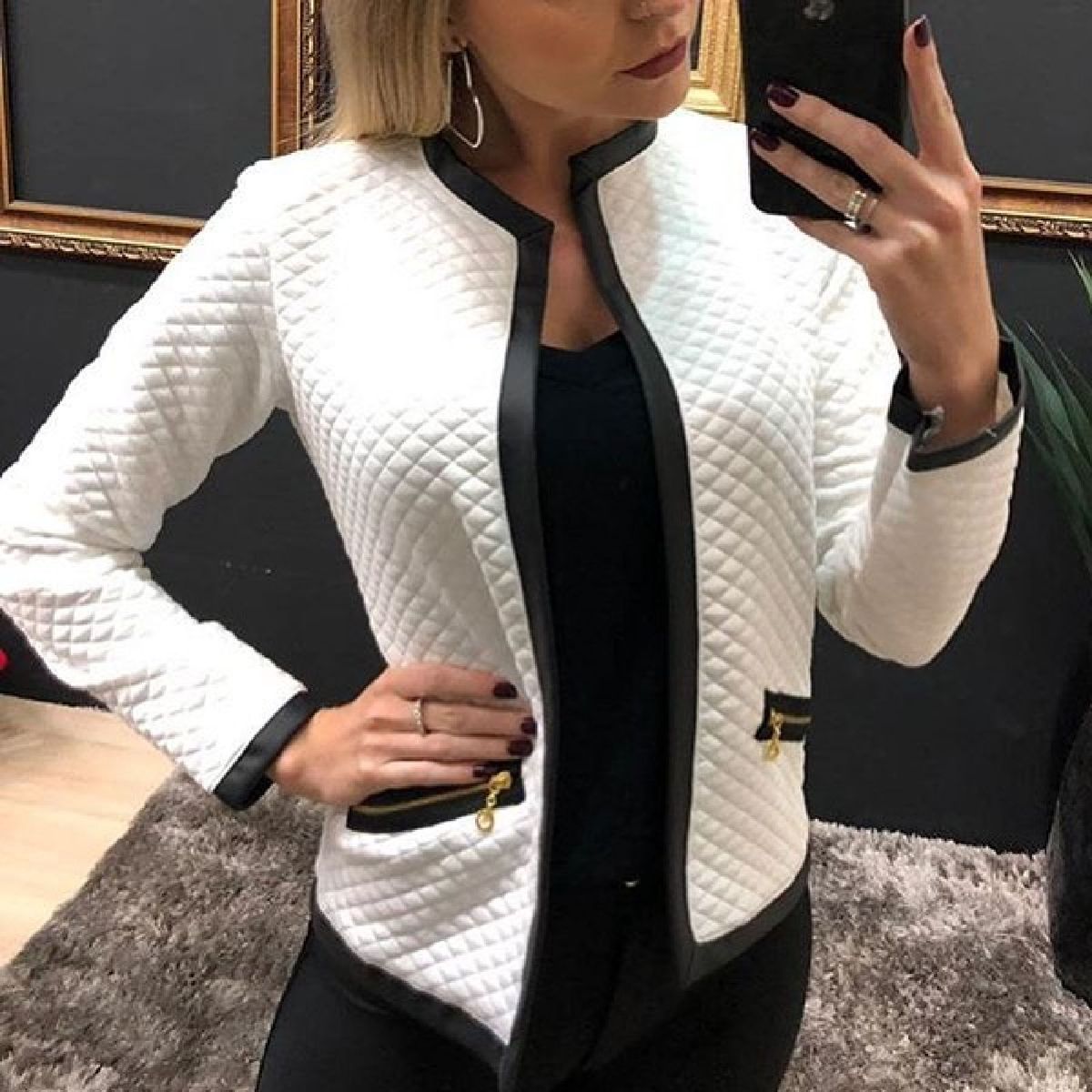 blazer matelasse - casaquinhos sem marca