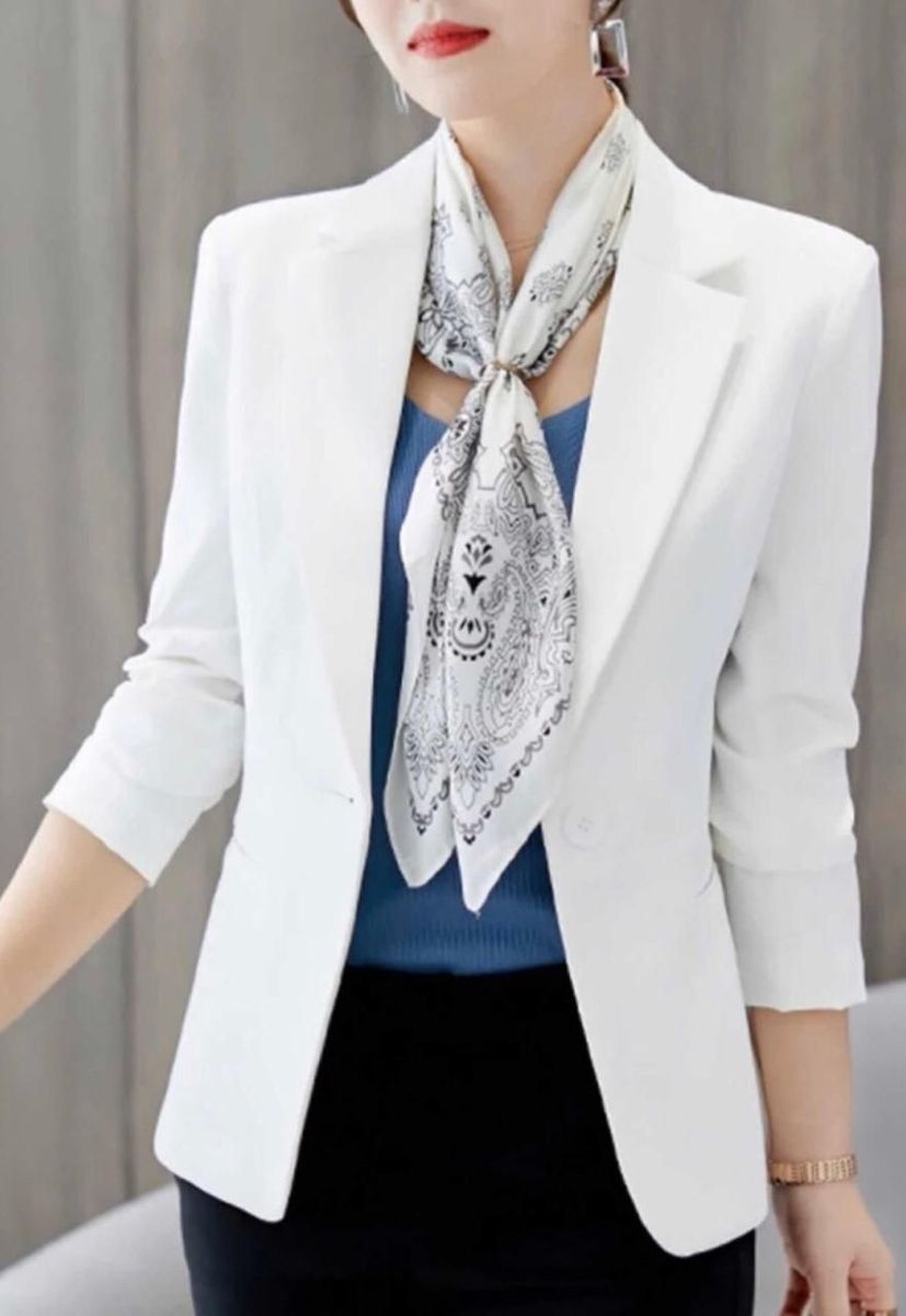 blazer feminino branco alfaiataria