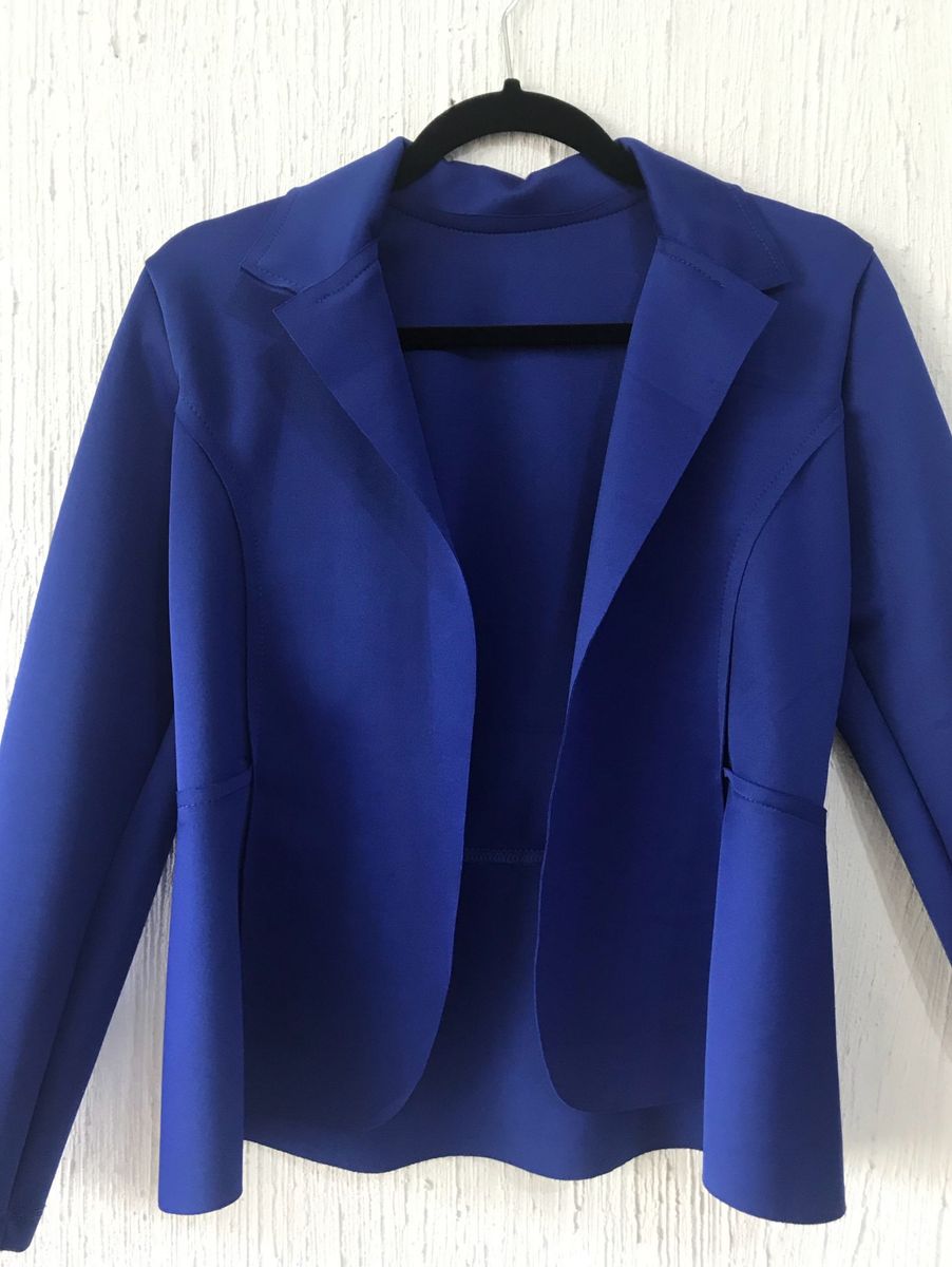 casaco neoprene azul marinho