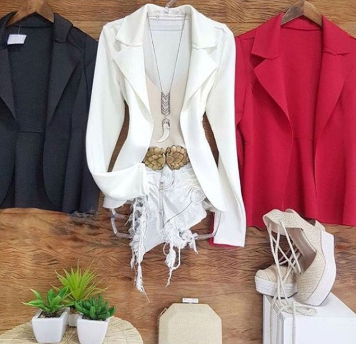 blazer feminino neoprene cores - casaquinhos sem-marca