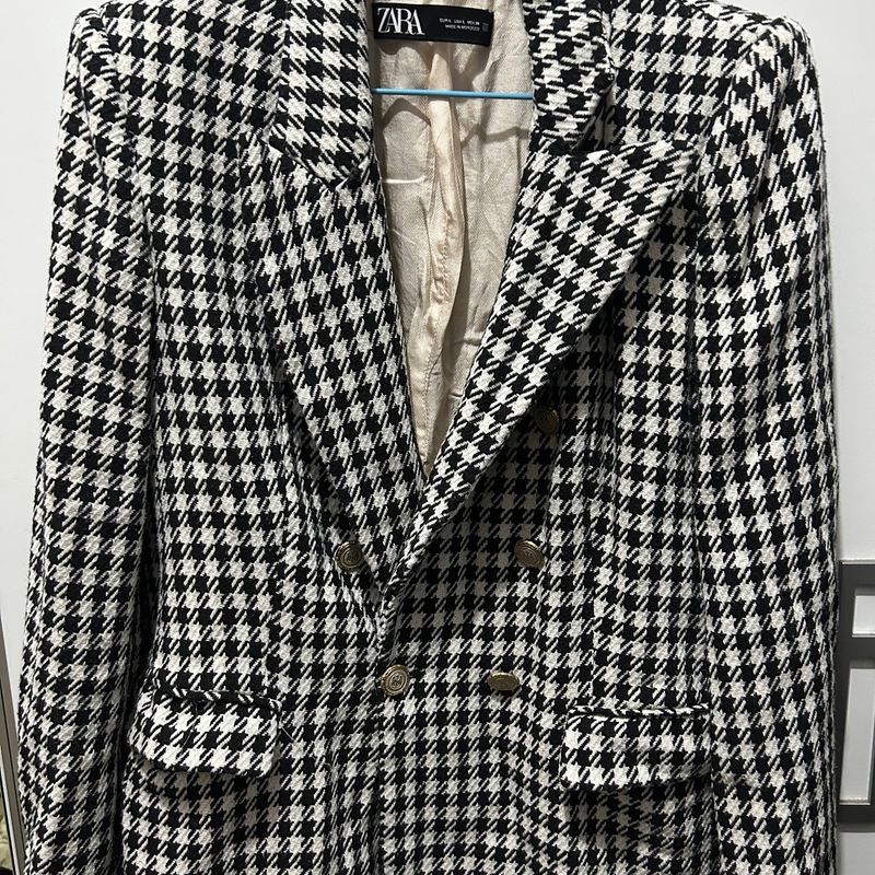 Blazer zara pied online de poule