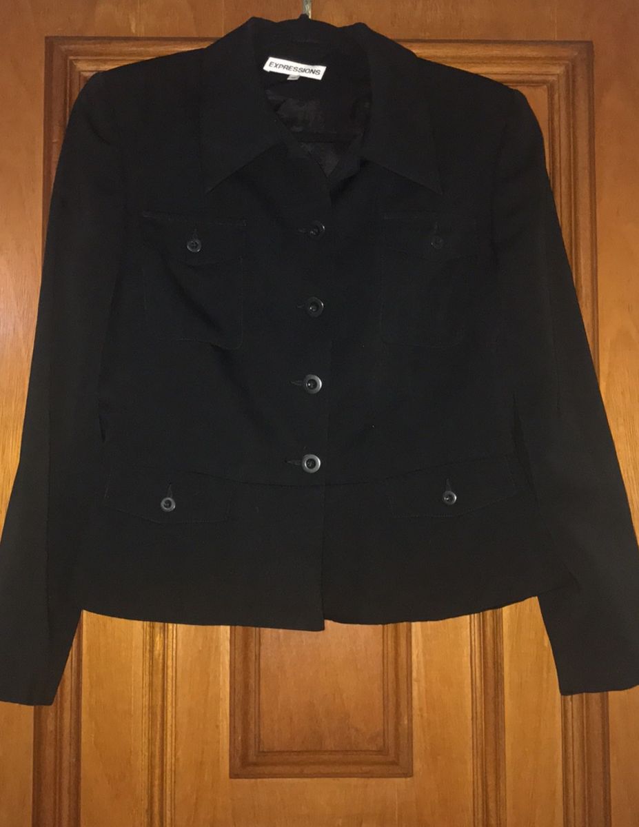 blazer prêto básico - casaquinhos expressions