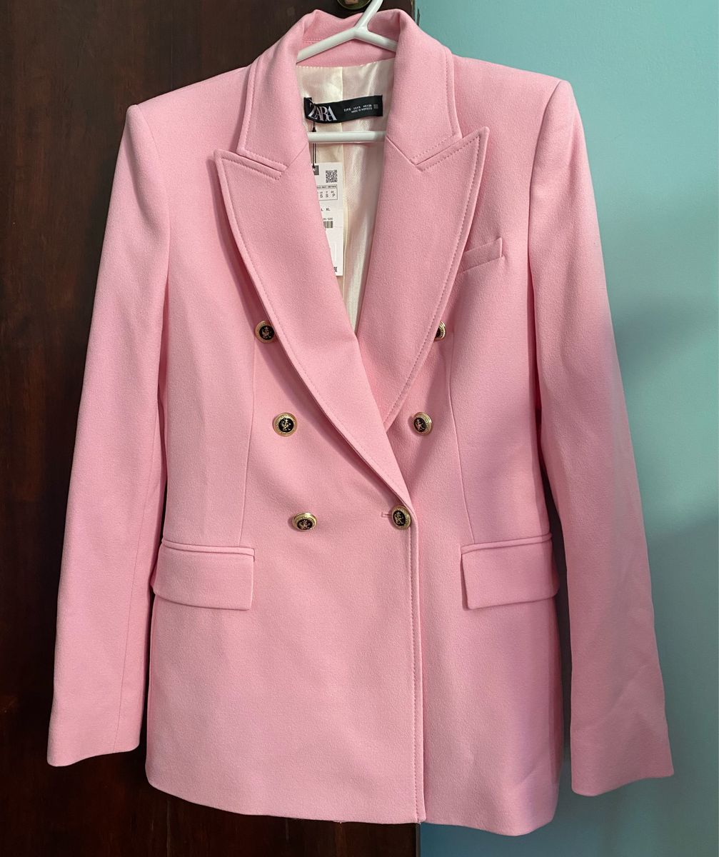 blazer rosa zara