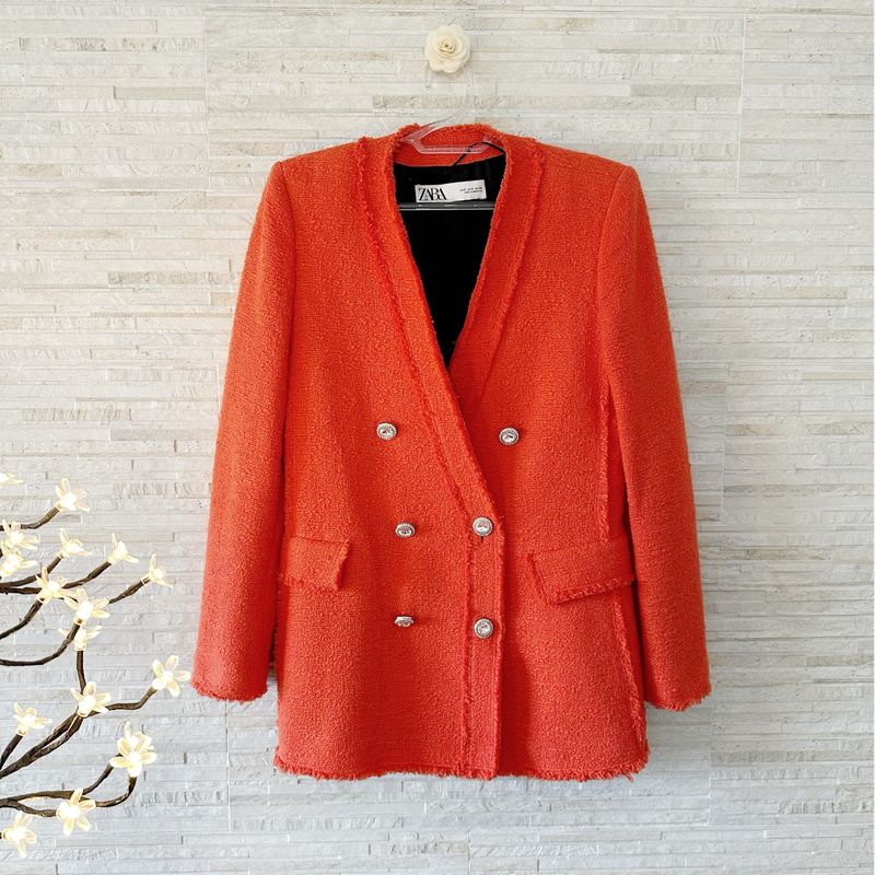 Blazer Tweed Zara Zara Usado 104993910 enjoei