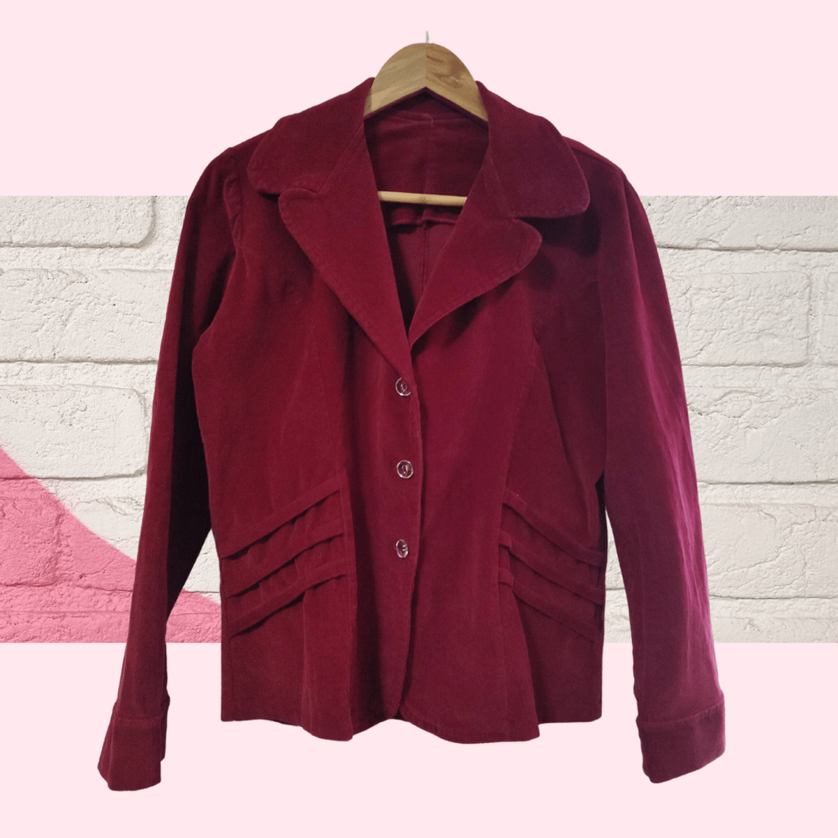 Blazer Veludo Cotelê Vinho, Casaco Feminino Usado 74436423