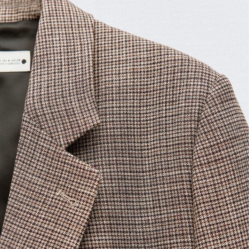 Blazer Xadrez Zw Collection Zara | Casaco Feminino Zara