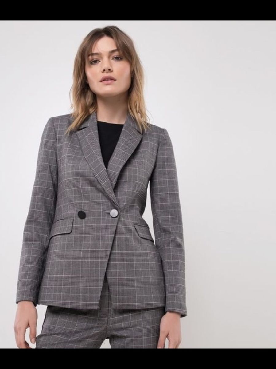 blazer xadrez feminino renner