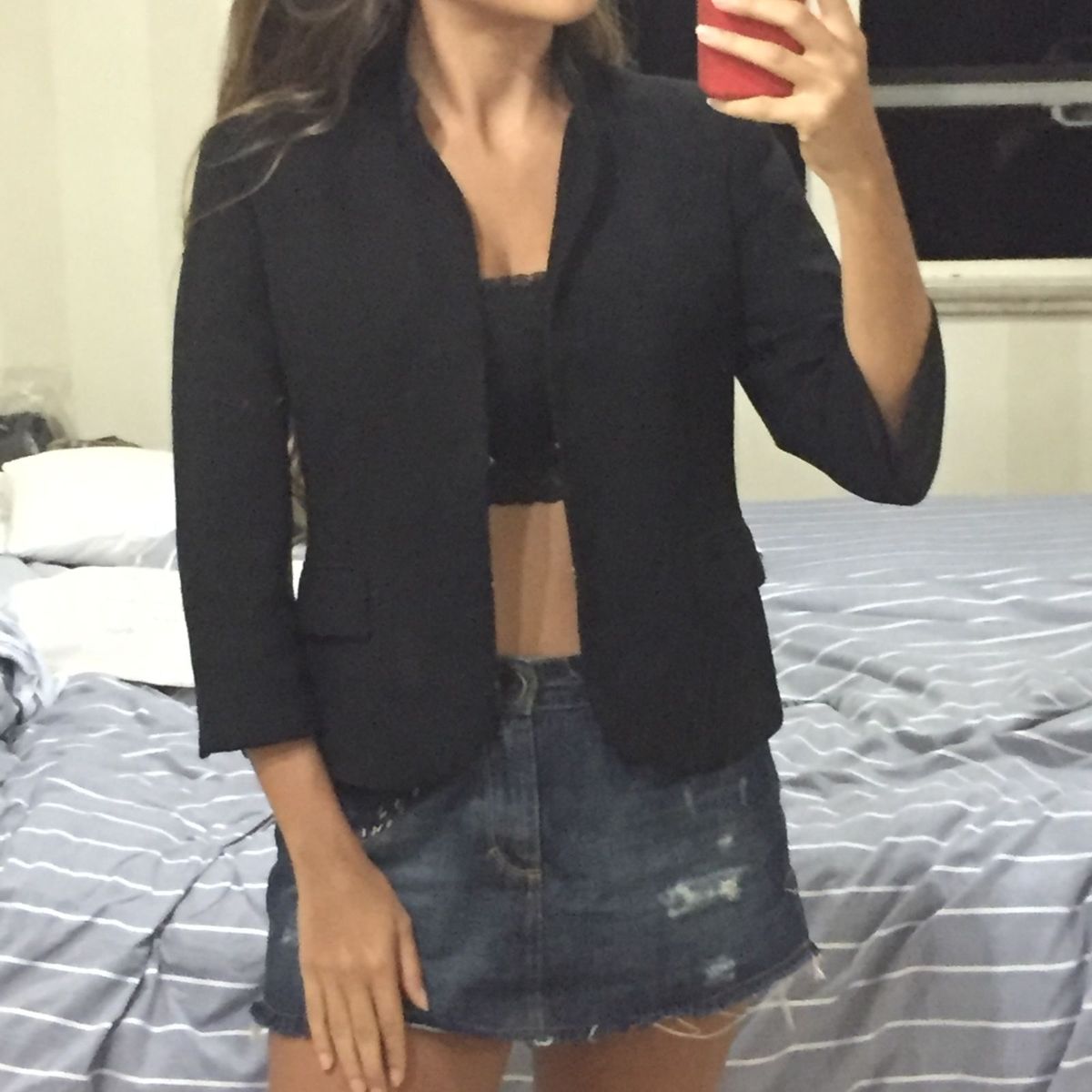 casaco feminino preto social