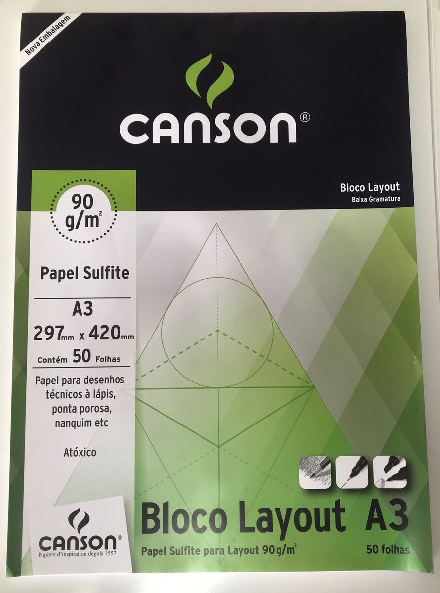 Bloco De Papel Sulfite Modelo A3 Canson Item De Papelaria Canson Usado 72611335 Enjoei 5801