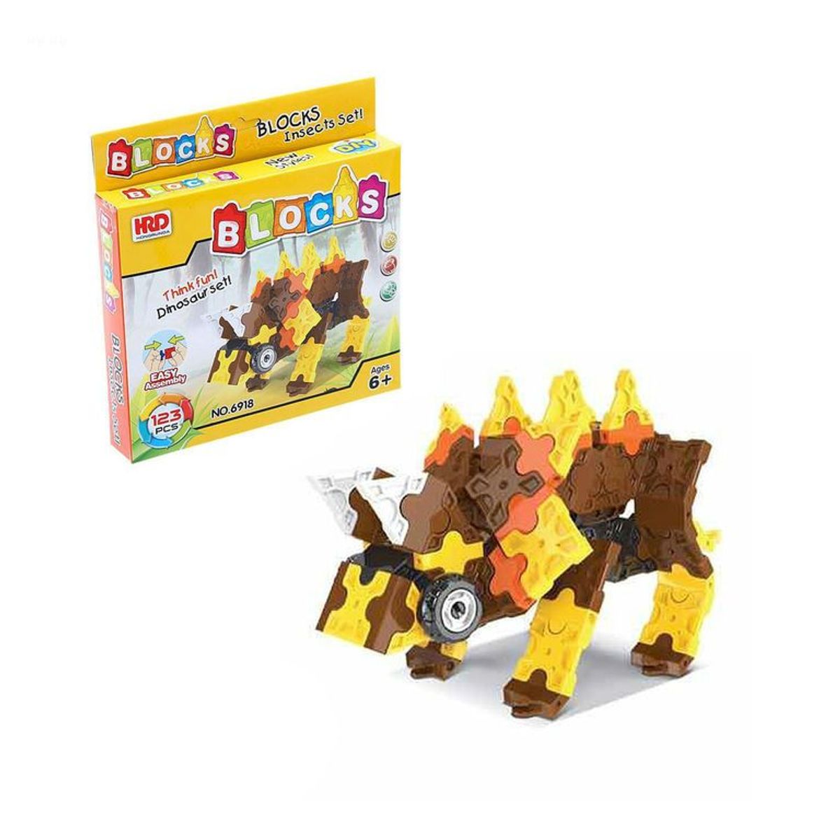 Blocos Construção de Dinossauro Triceratops 3d, 123 Peças | Jogo de ...