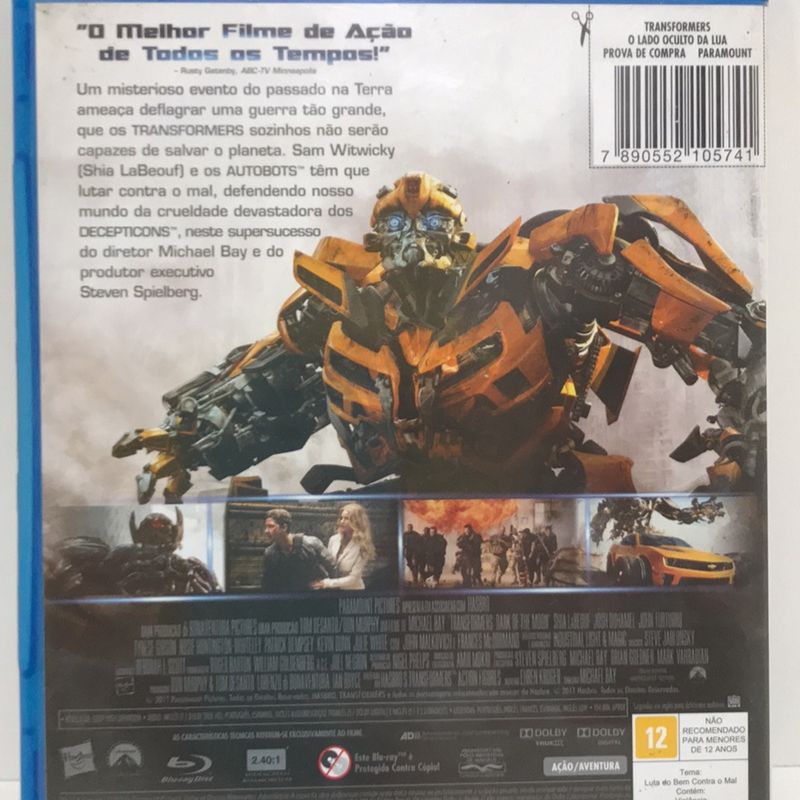 Bluray Transformers O Lado Oculto da Lua, Filme e Série Paramount Usado  69577402
