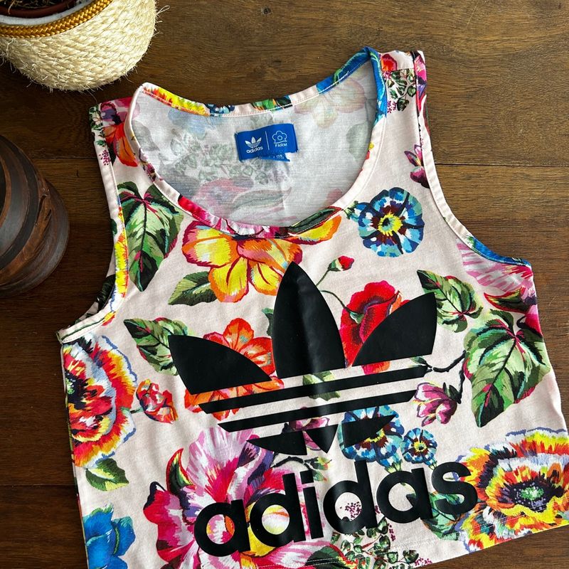 Blusa florida hot sale feminina adidas