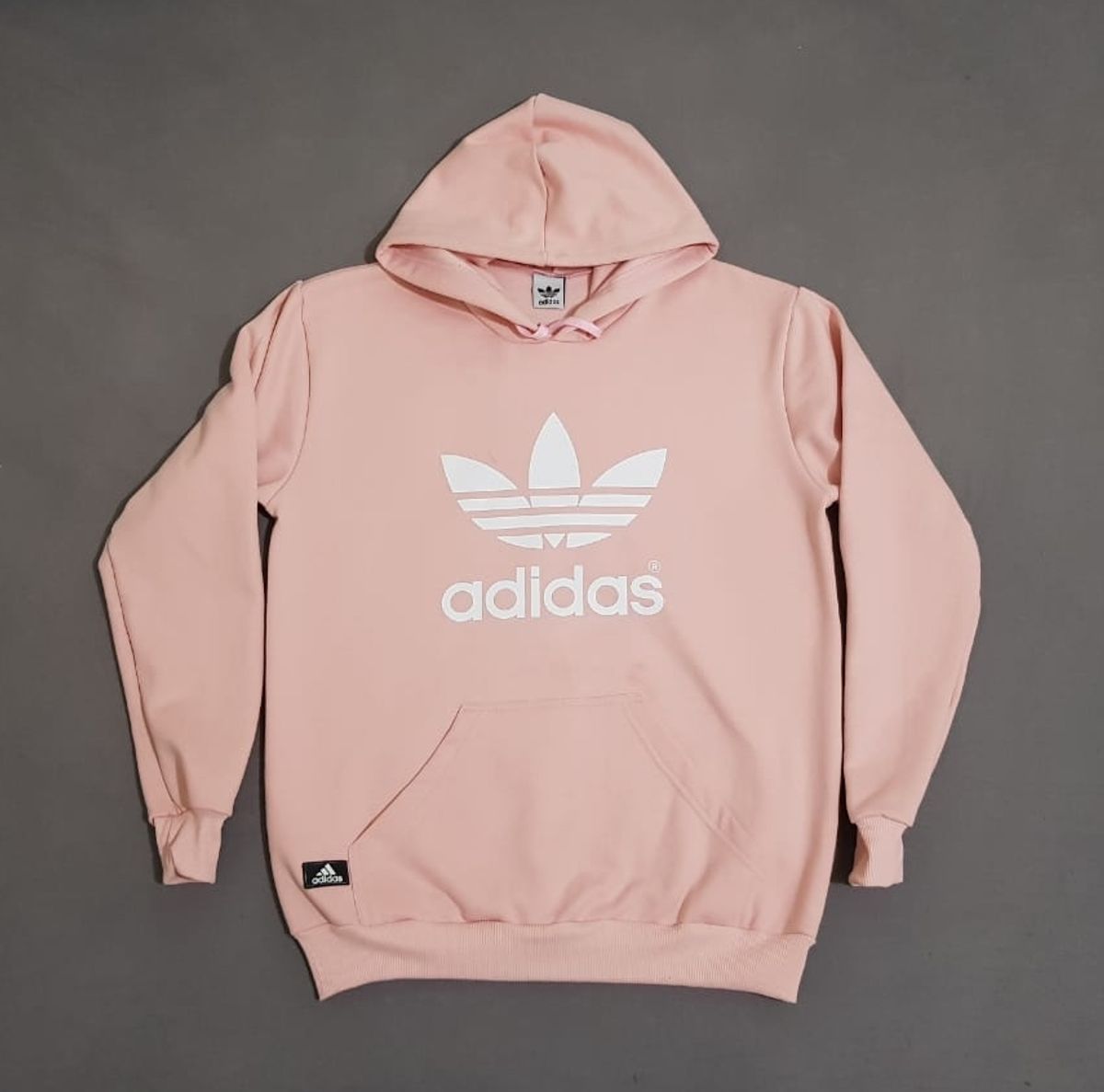 blusa moletom adidas rosa