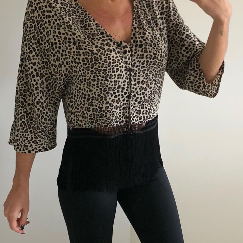 Blusa animal print discount h&m