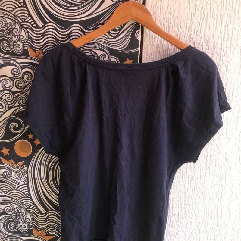 Blusa azul marino discount zara