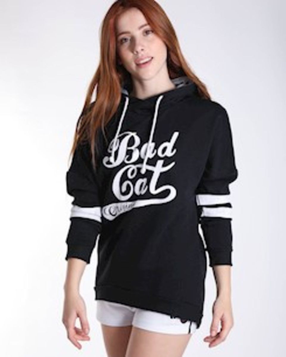 blusa de frio bad cat feminina