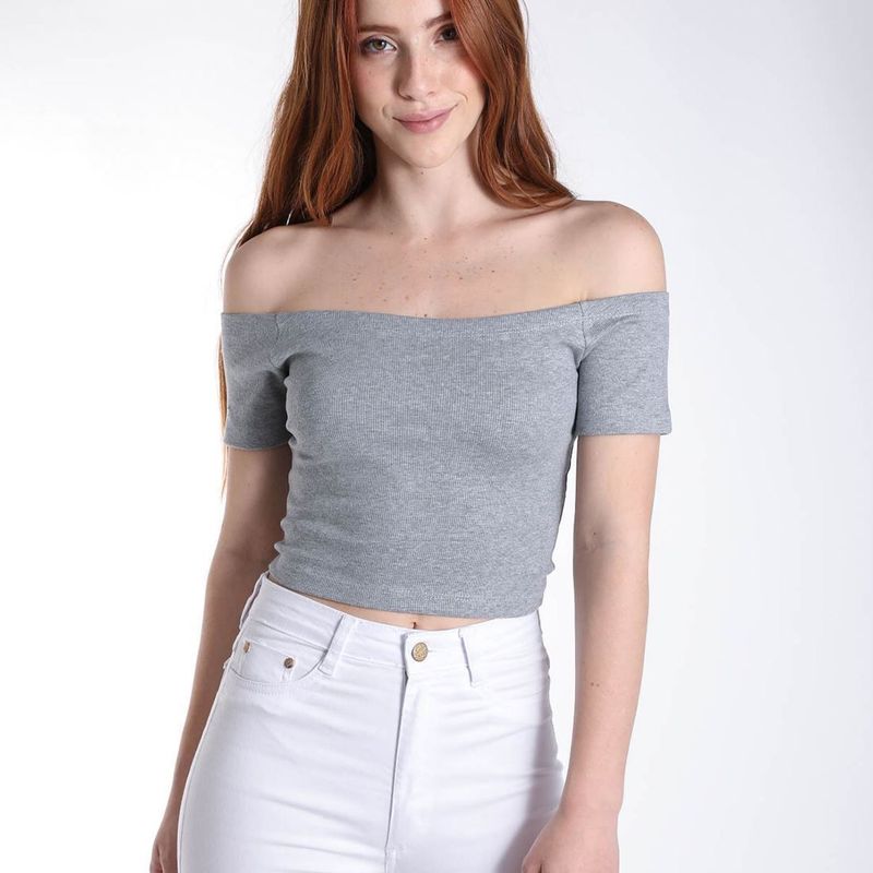 Blusa Bailarina Cropped Feminina Preta - Compre agora