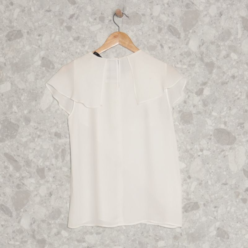 Blusa Branca Estampada Zara, Blusa Feminina Zara Usado 83188541