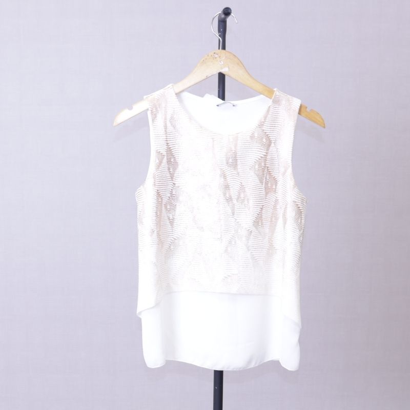 Blusa Branca Estampada Zara  Blusa Feminina Zara Usado 83188541