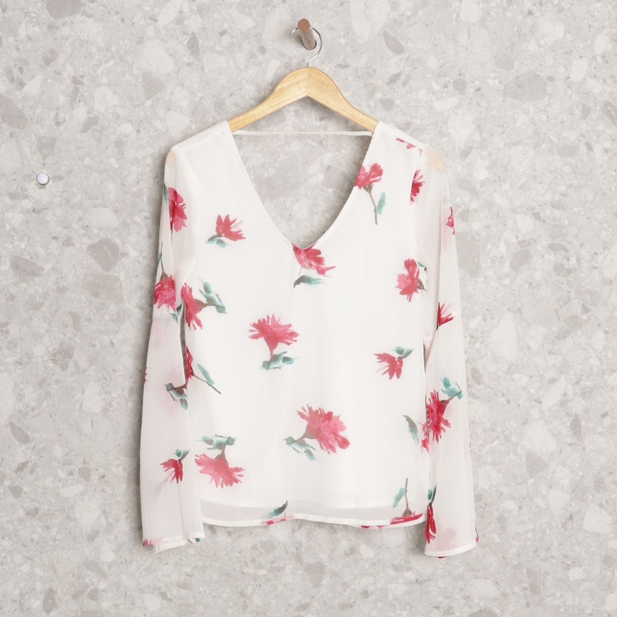 Blusa Vermelha Floral Luigi Bertolli