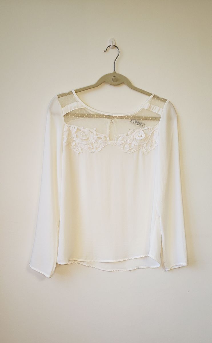 blusa branca feminina para batizado
