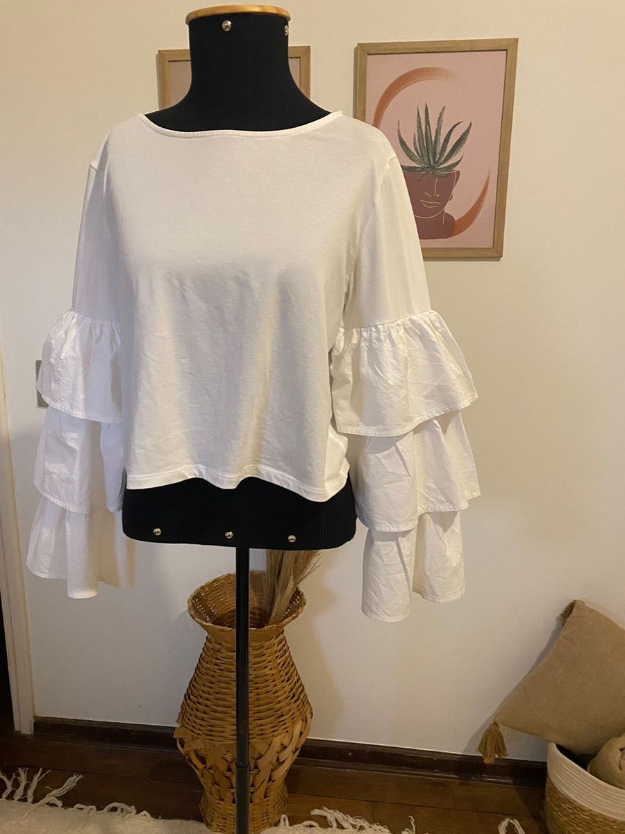 Blusa Branca - Zara - Blusas Femininas