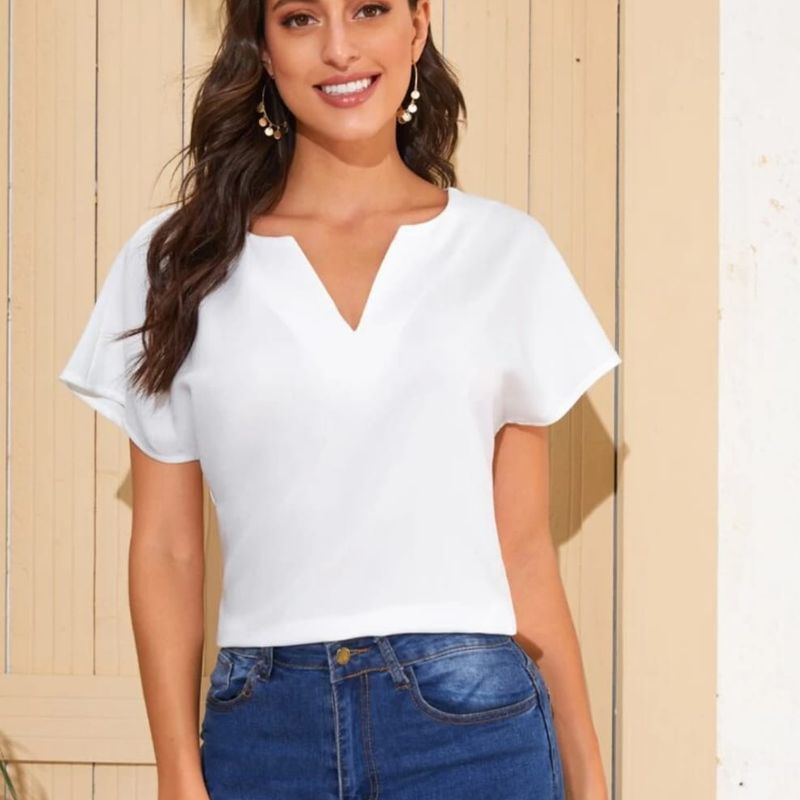 Conjunto Branco Renda Shein, Blusa Feminina Shein Usado 72464256