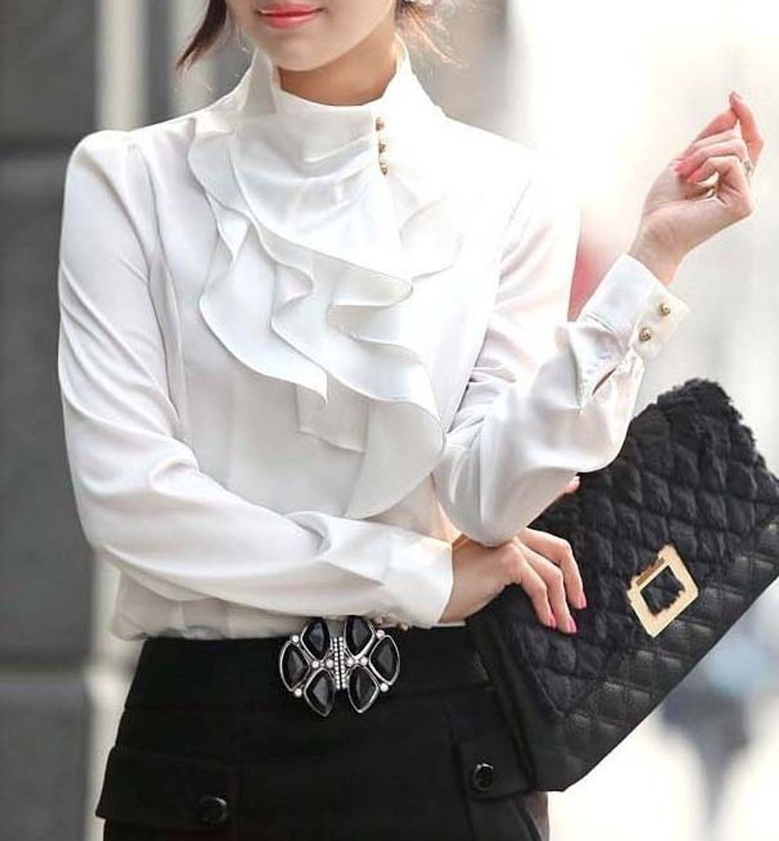 blusa social elegante feminina