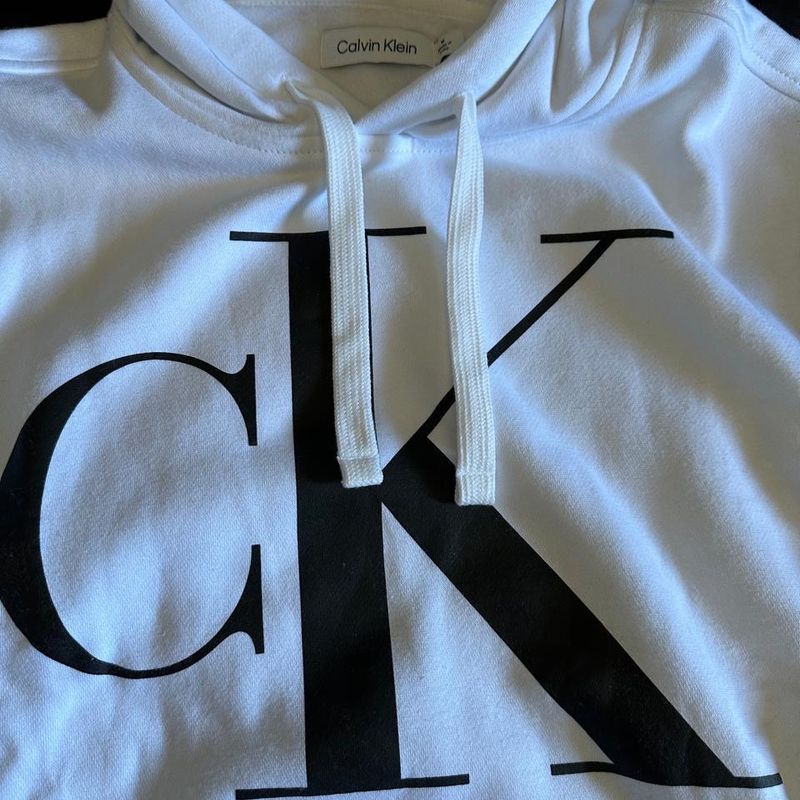 Blusa Casaco Moletom Calvin Klein Masculino Branco M Calvin