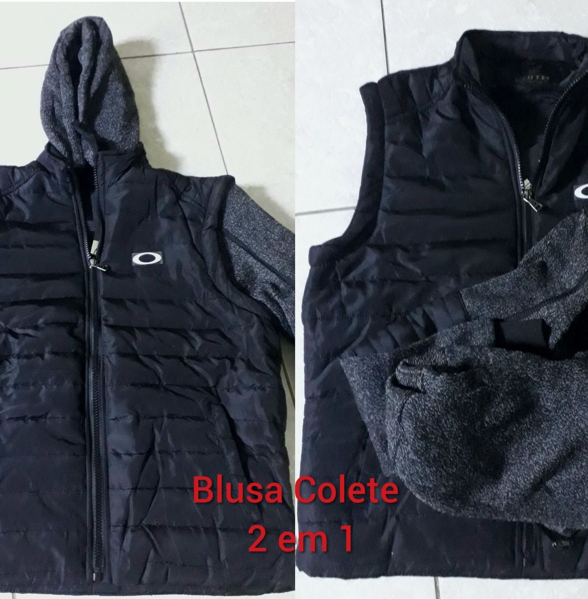 jaqueta vira colete masculino