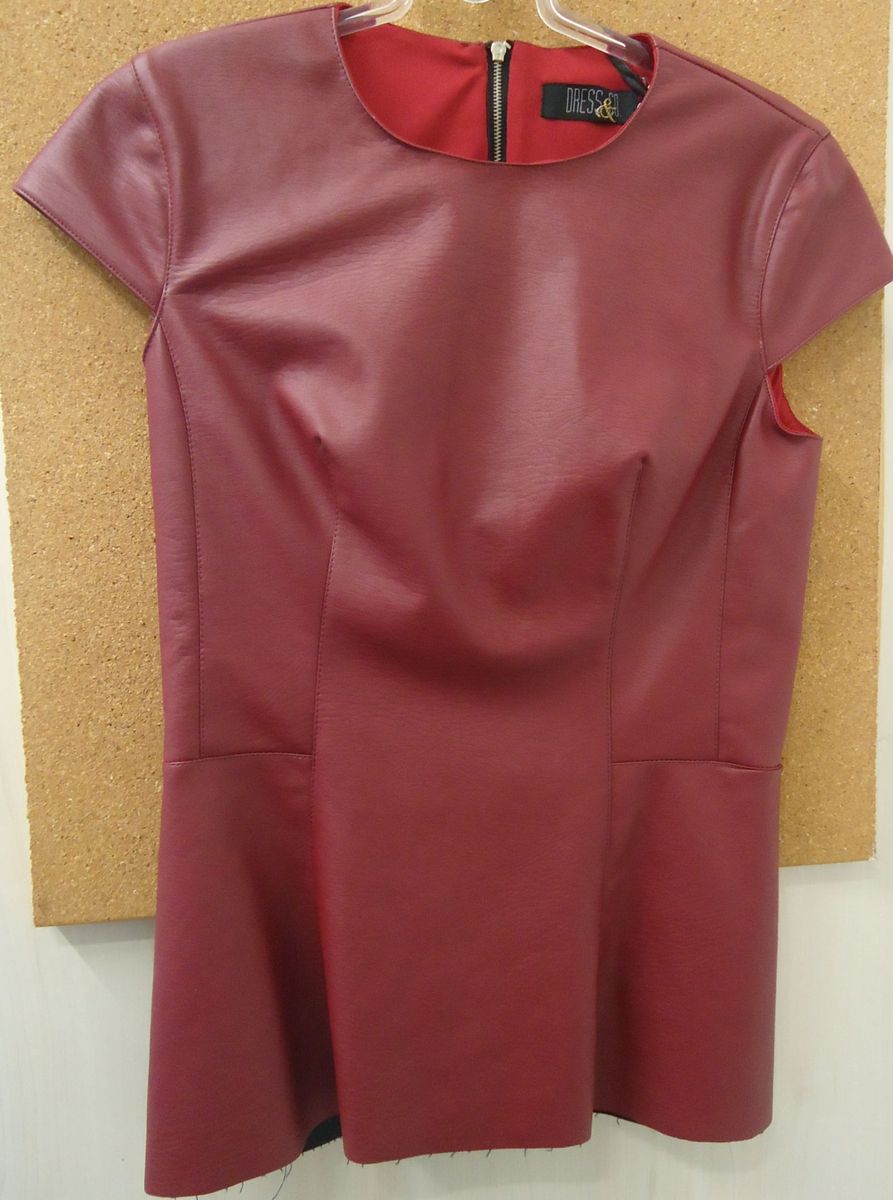 blusa de couro feminina manga curta