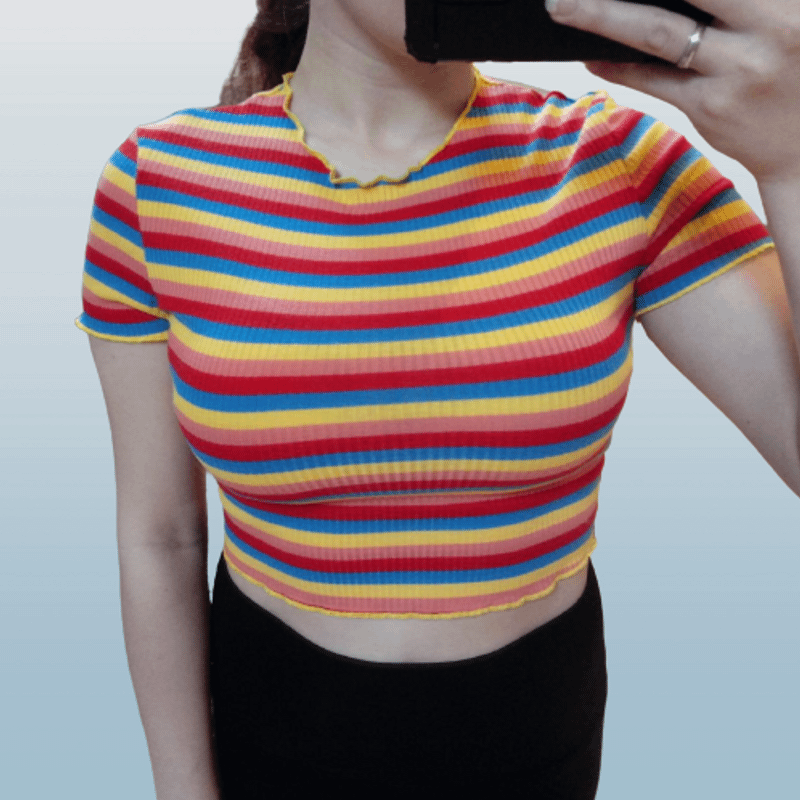 Blusa arcoiris outlet shein