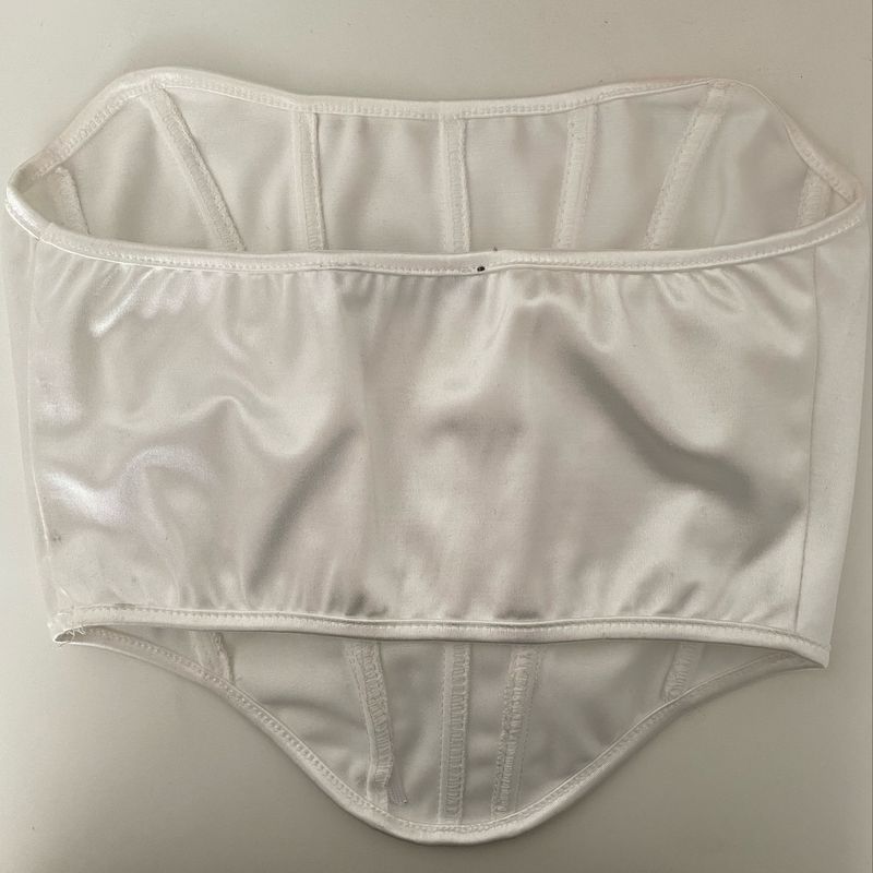 Cropped Corset Branco Shein, Blusa Feminina Shein Nunca Usado 93465759