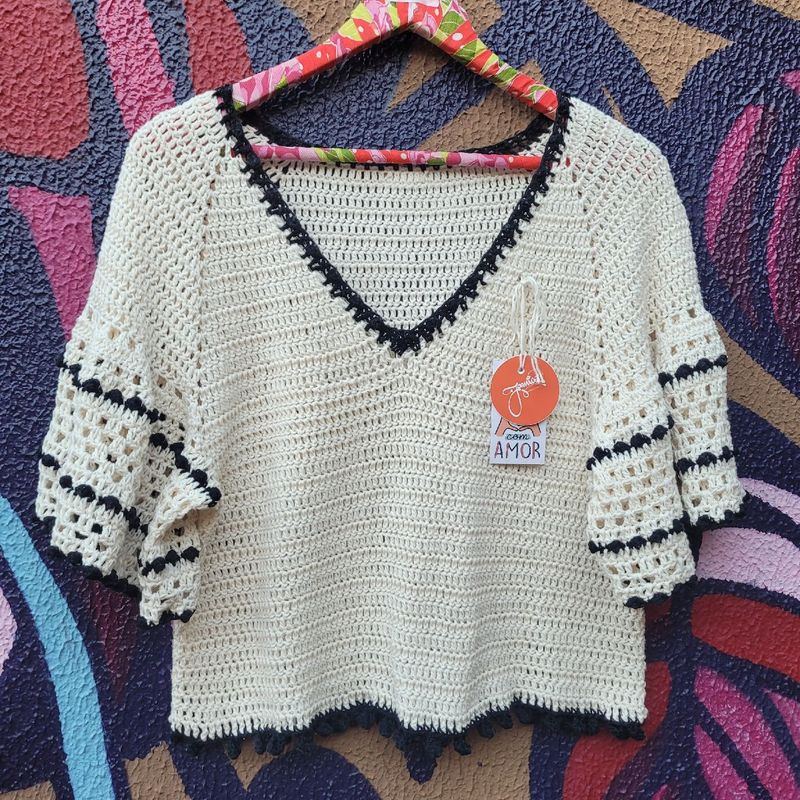 Blusa tejida a crochet fácil y rápido - top crochet 