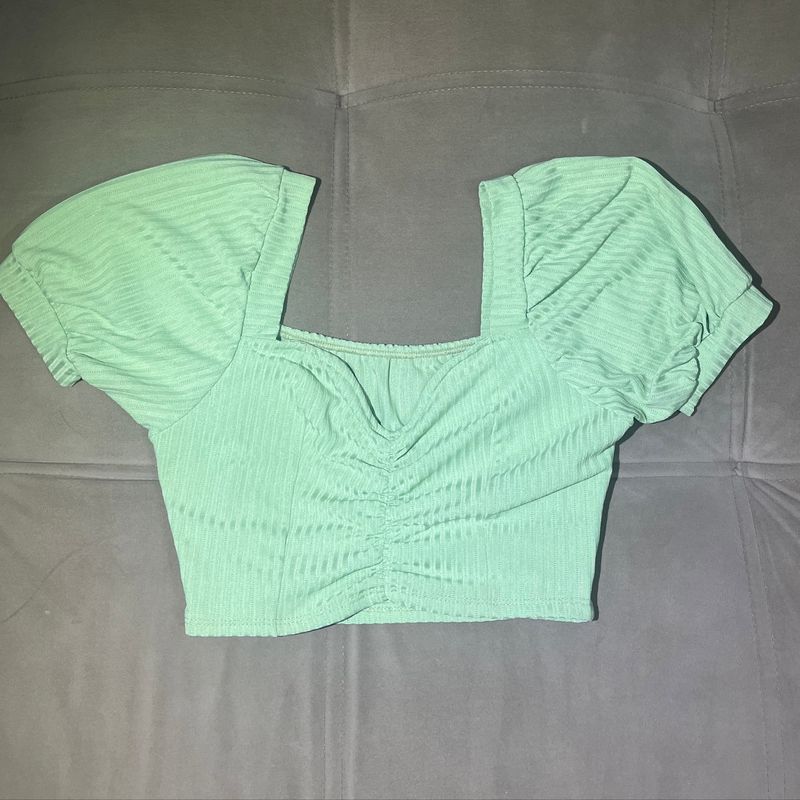 Cropped Verde Cropped Feminino Moda, Blusa Feminina Bella Nunca Usado  77695238