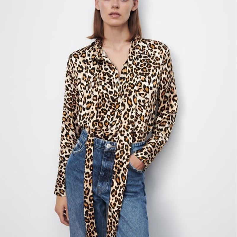 Zara best sale blusa leopardo