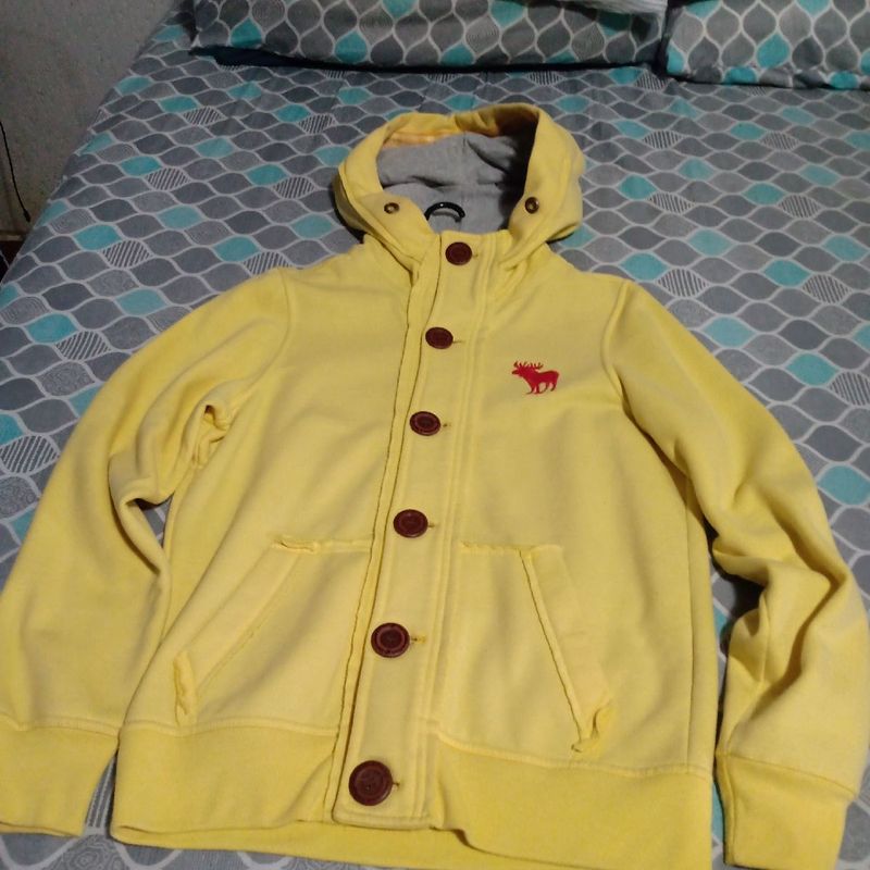Blusa Moletom Masculino Moletom Canguru Amarelo Blusa De Frio