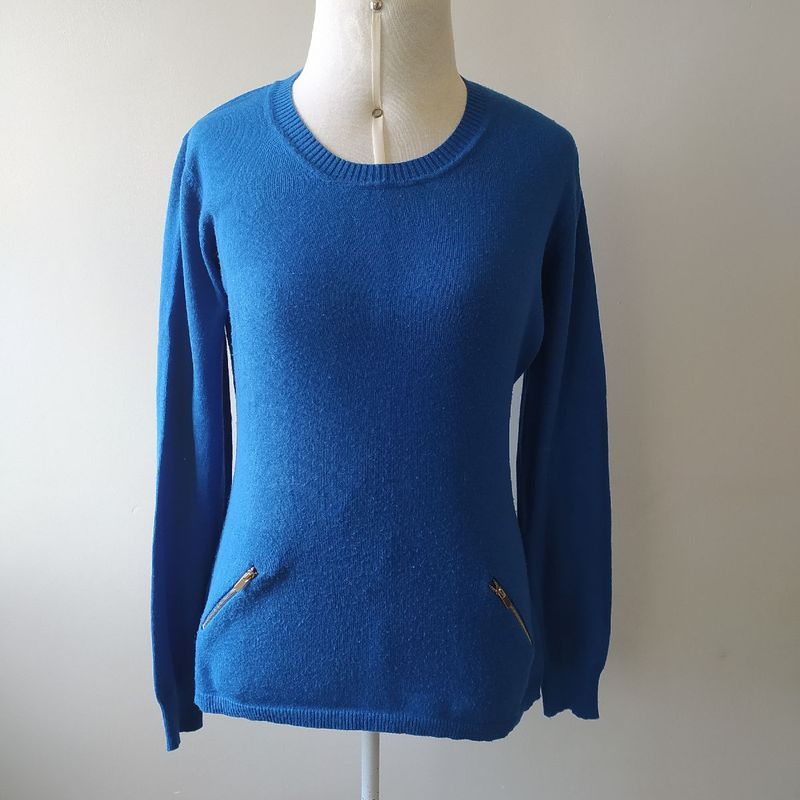 Blusa de frio azul sales feminina