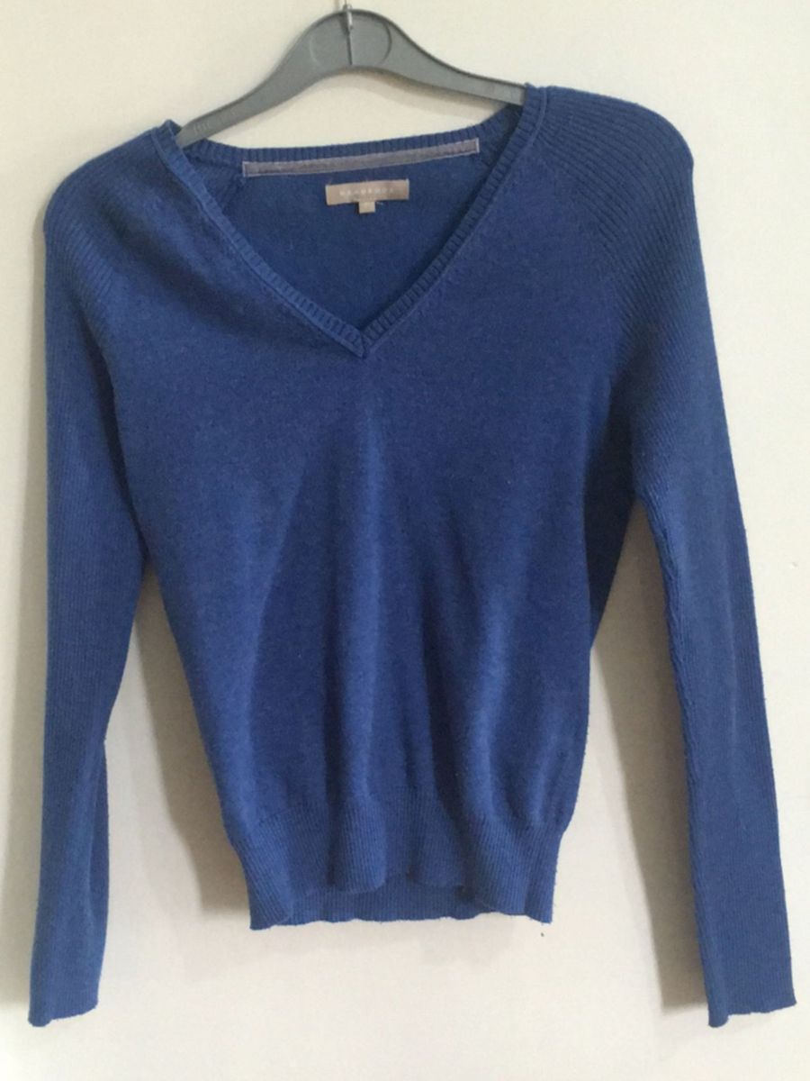 blusa de frio feminina azul