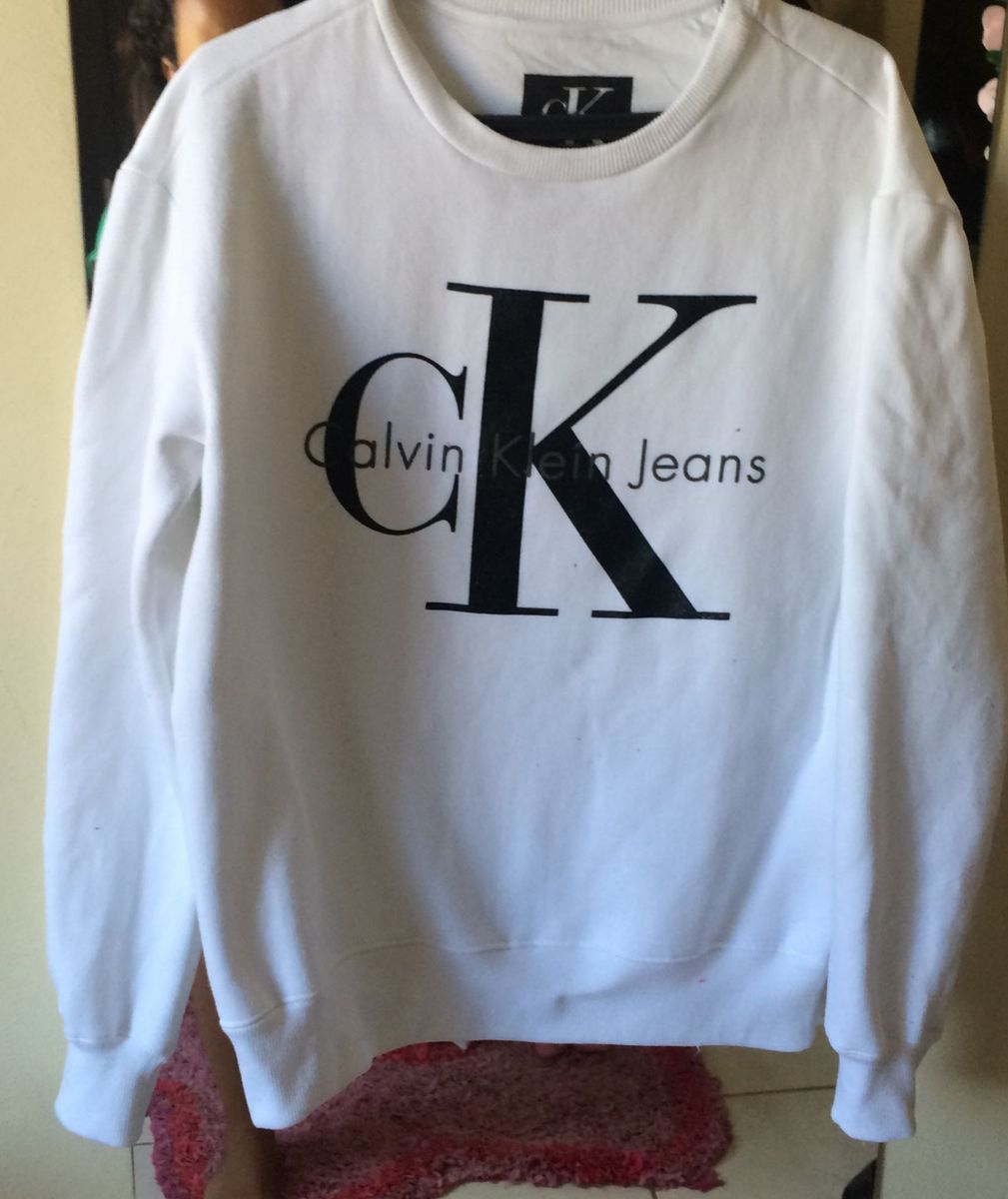 blusa de moletom calvin klein feminina