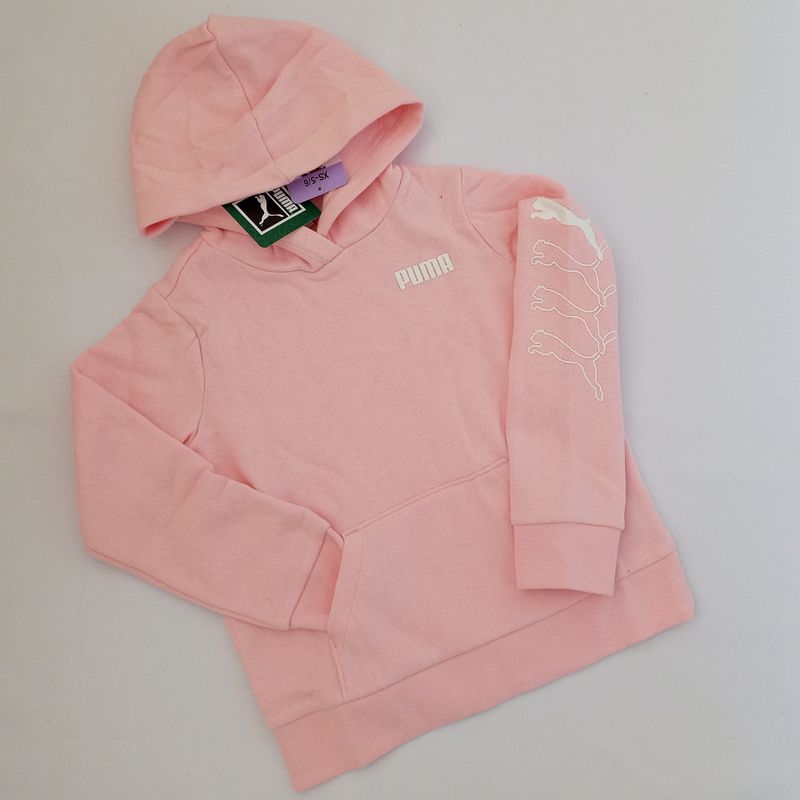 Blusa de Frio Moletom Rosa Infantil Puma Original 5/6 Anos Novo