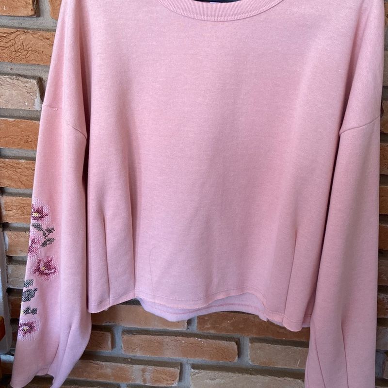 Blusa de frio rosa 2024 feminina