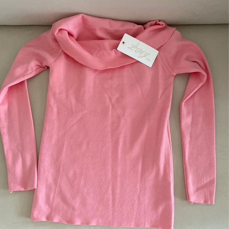 Blusa de best sale frio rosa feminina