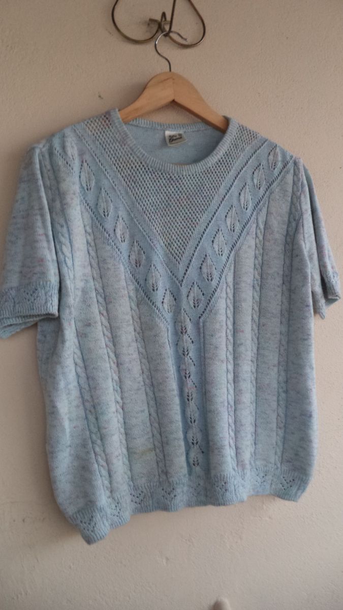blusa de linha mesclada (caxias do sul/rs) t.m - blusas malhas guerra