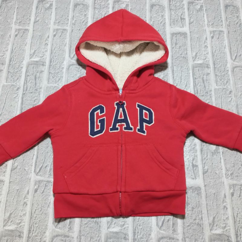 Blusa de Moletom Infantil Gap Casaco Gap Forrado em Sherpa