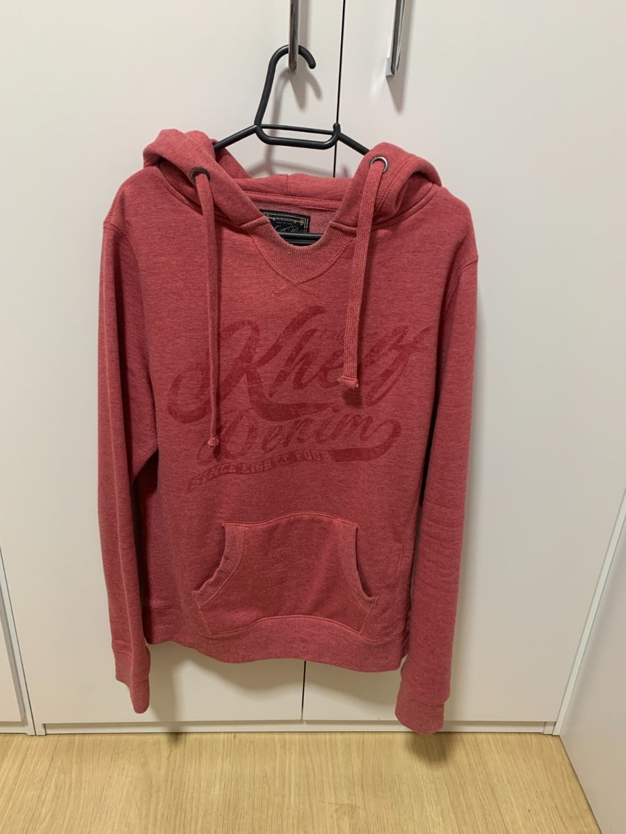 Blusa de Moletom Khelf Feminina Vermelha com Vi s Casaco