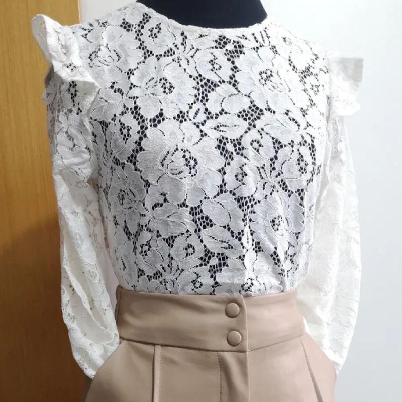 Blusa de best sale renda renner